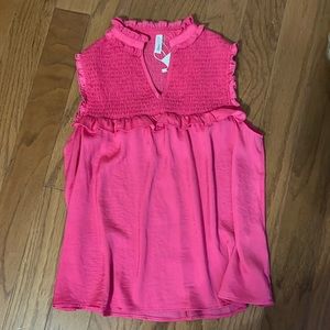 NWT - Small - Womens Hot Pink Sleeveless Blouse